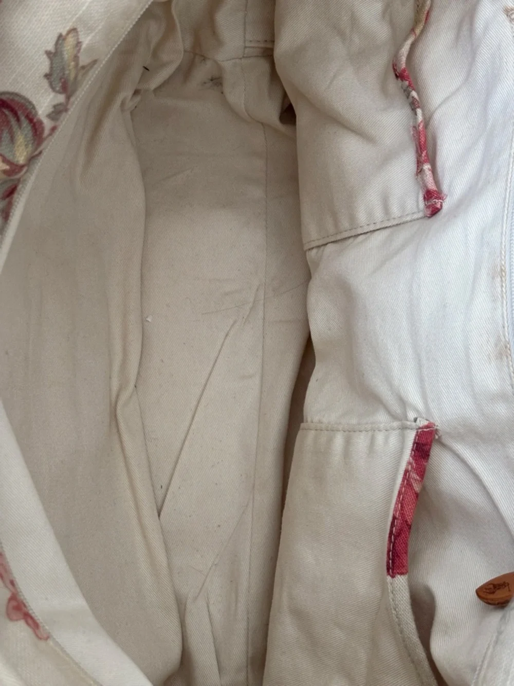 Vintage 90's Ralph Lauren Floral Fabric Tote Diaper Bag 16 X 13 X 7 Preppy